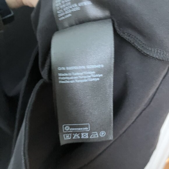 COS Oversized Open Collar Shirt Dress Womens Black Neutral Minimalist - Picture 5 of 13